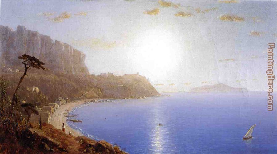 La Marina Grande, Capri painting - Sanford Robinson Gifford La Marina Grande, Capri art painting